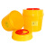 贝傅特 黄色圆方形垃圾桶 加厚医疗利器盒锐器盒一次性针头废物盒 圆形8L