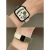 Apple苹果iwatchSE8Ultra7654321细款女拼色真皮磁吸扣手表带富盈讯 New【细款真皮磁吸扣】卡其拼米 49mm(Ultra)