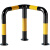 筑采（ZHUCAI）防撞安全消防栓护栏 L型76x500x500x600x2.0黑色贴黄膜 1个价