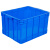 工创优品 塑料周转箱加厚PE物流箱五金零件盒塑料收纳整理储物箱 蓝色620mm*490mm*360mm