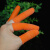 加厚防滑水耐磨乳胶手指套橡胶防护点钞数钱劳保胶工业手指头套 橙色大号100个装