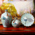 摆件家居饰品创意陶瓷花瓶三件套欧式客厅酒柜电视柜装饰摆 碧色羞花大号