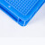 知旦 EU物流箱  外径:600*400*120mm塑料周转箱物料物流箱储存运输中转塑胶筐 EU-600120 蓝色无盖