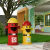 幼儿园卡通垃圾桶大号儿童户外消防栓创意分类公园果皮箱带盖商用 绿色小号88cm