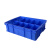 加厚长方形塑料零件盒分格周转箱多格盒分类收纳盒螺丝盒物料盒子 B型3格 570*420*150蓝