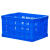 塑料筐快递长方形加厚水果大号蔬菜运输货筐子胶框工厂镂空周转箱 蓝色 B4筐（450*300*240）