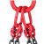 鼎红 起重链条吊索具吊钩吊环吊车吊勾挂钩G80锰钢吊链承重2吨*链条长2米（4钩)