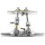 SBR导轨光轴导轨交叉导轨XY轴十字组合滑台滑杆光杆滑座套装 下16-1200 / 上16-800