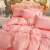 公主风全棉夹棉床裙四件套蕾丝被罩床罩欧式纯色纯棉被套单双人床上用品全套 玉色 1.8m床裙款四件套（被套200*230cm）