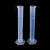 塑料量筒PP量筒蓝线带刻度直型小量杯加厚PP透明大容量实验室用 2000ml白线刻度