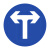 锦安行 JA-P043 反光交通安全标牌（向左向右）φ60cm 1.5mm厚铝板反光交通标志牌 交通指示牌