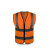 曼睩 网布四杠披肩橙色 网布多口袋反光衣反光背心道路安全指挥应急救援施工马甲ML002