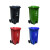 恒丰 大号脚踏垃圾桶大型环卫室外分类小区带盖垃圾桶 红色120L 7754