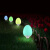 灯罗兰 跨境led太阳能发光圆球灯户外防水插地草坪小区园林装饰氛围灯具 光控款-一拖二-白光