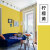 早川乳胶漆家用墙漆墙面涂料油漆米黄色浅黄暖黄色柠檬黄奶黄色奶油黄 浅黄色 015 18L