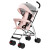 婴儿推车可坐可躺超轻便简易折叠便携式小手推车儿童小孩宝宝伞车 【只可坐】藕粉色标准款