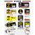 亚克力wifi密码提示牌贴墙无线网标识牌创意贴纸指示牌标牌 金色长款 24.5x12cm