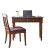 Nymphaea L全实木美式书桌家用现代简约书房办公桌学生写字台小户型卧室桌子 胡桃色 1米（无凳子）