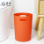 佳佰 家用无盖塑料垃圾桶，提手式垃圾清洁桶卫生桶卧室客厅简约式纸篓橙色10L