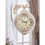 双面挂钟 式双面挂钟客厅创意艺术两面装饰实木现代壁钟表 956大号白蔷薇-机芯 20英寸(直径50.5厘米)