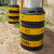 电线杆防撞桶1米1.2米高路灯杆加厚防撞墩交通安全保护电力黄黑红白桶 【白色高120cm外径65cm内径45cm】