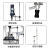 双层玻璃反应釜真空蒸馏夹套反应器实验室高温减压化学搅拌器 S212-2L 地板式
