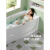 爱帛哆（AIBODUO）卫浴小户型亚克力浴缸日式按摩浴缸家用独立浴缸转角缸异形弧 空缸左裙边 1.2m