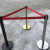 伸缩带排队不锈钢围栏栏杆安全警示警戒银行柱一米线护栏杆 3米黑色杆子