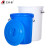 艾科堡大号圆桶加厚塑料水桶工业储水圆桶餐厅厨房泔水桶大号垃圾桶白色 100L 无盖不带桶盖