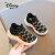 迪士尼（DISNEY）儿童幼儿园室内鞋女宝宝软底运动鞋夏季透气一脚蹬袜子鞋男童网鞋 黑色 22码 内长约14.5cm