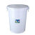 塑料加厚储带盖圆桶120L食级发酵酿酒桶大白桶熟料桶 加厚款35L装水约60斤无盖 白色