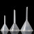 海斯迪克 HKQS-186 塑料透明小漏斗 实验室三角漏斗 耐高温锥形漏斗 75mm（1个）