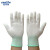 金诗洛 KSL057 尼龙手套 PU涂指 浸胶涂层点塑手套 防滑手套 PU涂指（绿M-10双）