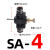 定制适用黑色SA节流调速调节管道阀 SA4 6 8 10 12快速插气动气管 SA-4