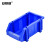 安赛瑞 斜口组合式零件盒 加厚物料存储盒 工具螺丝元件配件塑料分类盒450×200×180mm 蓝色（1个装） 200463