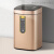 智能感应垃圾桶带盖客厅厨房卧室卫生间GC231 方形感应桶-钛银色9L