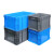 万尊 EU物流箱加厚塑料周转箱外径600*400*147mm无盖工具收纳箱零件盒