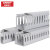 W&F 灰色开口PVC配电柜线槽35*25线槽板 机柜用线槽 方线槽100m/箱
