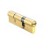 防盗门锁芯铜AB锁芯铜大门锁芯老式双面防撬铜弹子通用型 80偏32.5-47.5