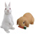 TAKARA TOMY多美卡安利亚野生动物园儿童过家家玩具仿真模型-白兔（带萝卜）