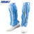 海斯迪克 HKCL-44 防尘高筒靴 静电长筒防尘鞋 无尘室工作鞋 0.5条纹PVC底蓝色 蓝色 42码