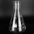 三角烧瓶 高硼硅玻璃锥形瓶带塞大口500ml配三角瓶硅胶塞子实验室 广口100ml+塞30-34mm 环球