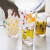 SHIMOYAMA石冢硝子日本制印花玻璃杯昭和复古茶杯果汁杯子200ml 梨 200ml 1只