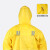 代尔塔 407007连体雨衣PVC雨衣成人雨衣防暴雨带反光条 黄色 L 