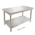 不锈钢桌子长方形正方形双层工作台加厚餐馆台子打荷商用 加厚90长*50宽*80高双层