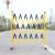电力绝缘施工围栏玻璃钢圆管伸缩围栏可移动警示隔离带伸缩带护栏定制 常规1.2米高4米长黄黑