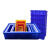 周转箱塑料收纳箱加高加厚零件盒物料盒塑料盒工具盒物流箱 【蓝色1#710*455*180mm】