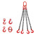 越越尚  链条吊索具4吨4腿1米 起重吊钩吊环组合铁链起重吊具吊车吊链  YYS-DSJ-062 白色