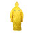 代尔塔407007连体雨衣 PVC涂层带反光条防水防雨透气长款风衣式户外工作服 黄色 XXL