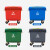 艾科堡工业垃圾车垃圾桶户外带轮子大号分类垃圾车660L升 绿色带盖